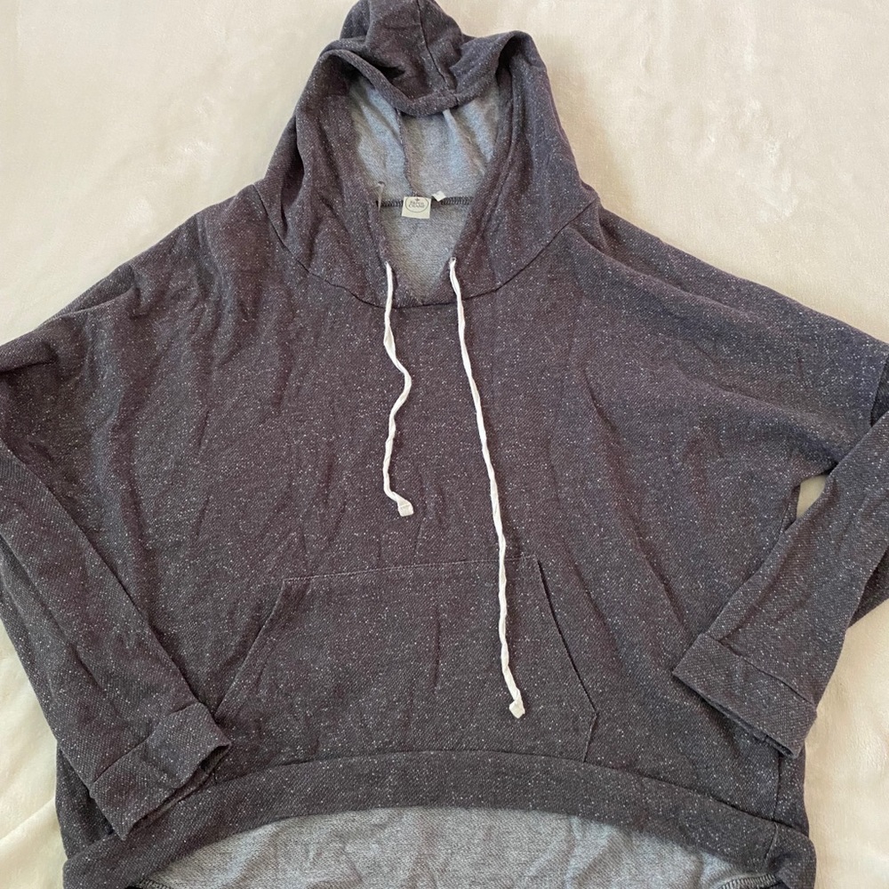 Grey Cropped Hoodie
